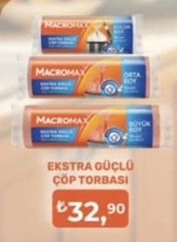 Macromax Ekstra Güçlü Çöp Torbası