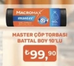 Macromax Master Çöp Torbasi Battal Boy 10'Lu