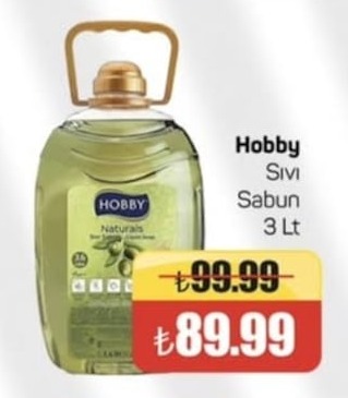Hobby Sıvı Sabun Naturals 3 Lt