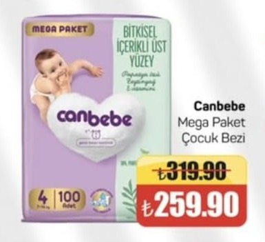 Canbebe Mega Paket Çocuk Bezi 4 100 Adet