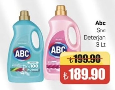 Abc Sıvı Deterjan 3 Lt