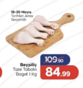 Beypiliç Taze Tabaklı Baget 1 Kg
