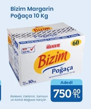 Bizim Margarin Poğaça 10 Kg