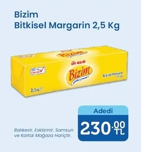 Bizim Bitkisel Margarin 2,5 Kg