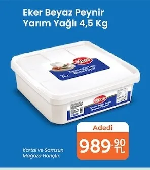 Eker Beyaz Peynir Yarım Yağlı 4,5 Kg