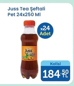 Juss Tea Şeftali Pet 24X250 Ml