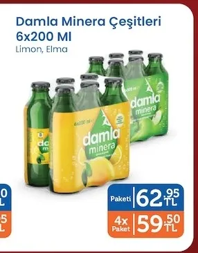 Damla Minera Çeşitleri 6X200 Ml
