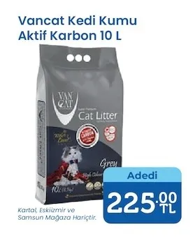 Vancat Kedi Kumu Aktif Karbon 10 L