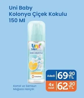 Uni Baby Kolonya Çiçek Kokulu 150 Ml
