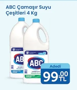 Abc Çamaşır Suyu Çeşitleri 4 Kg