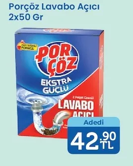 Porçöz Lavabo Açıcı 2X50 Gr