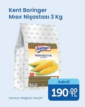 Kent Beringer Mısır Nişastası 3 Kg