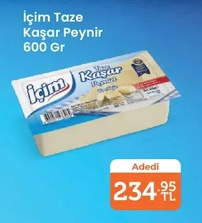 İçim Taze Kaşar Peynir 600 Gr