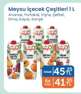 Meysu İçecek Çeşitleri 1 L