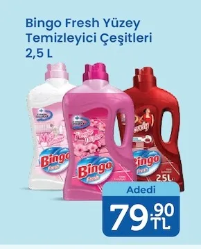 Bingo Fresh Yüzey Temizleyici Çeşitleri 2,5 L