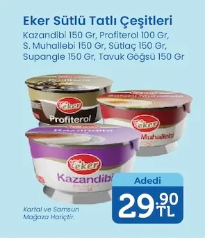 Eker Sütlü Tatlı Çeşitleri