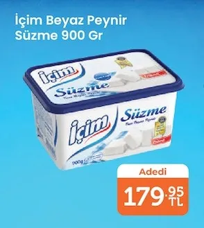 İçim Beyaz Peynir Süzme 900 Gr