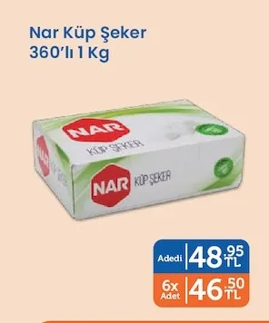 Nar Küp Şeker 360'Lı 1 Kg
