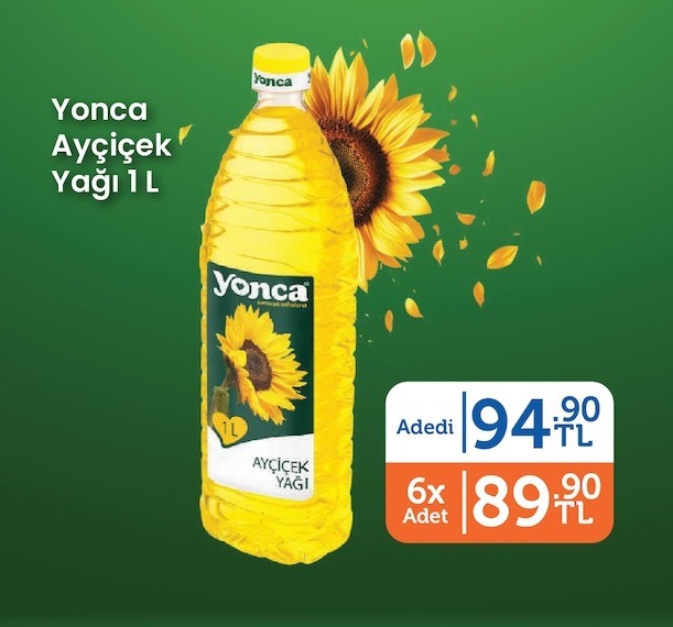 Yonca Ayçiçek Yağı 1 L