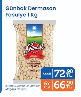 Günbak Dermason Fasulye 1 Kg