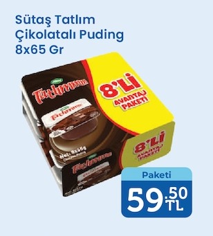 Sütaş Tatlım Çikolatalı Puding 8X65 Gr