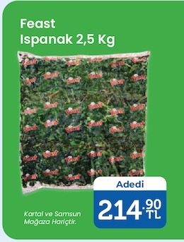 Feast Ispanak 2,5 Kg