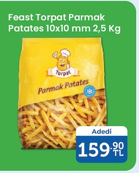 Feast Torpat Parmak Patates 10X10 Mm 2,5 Kg