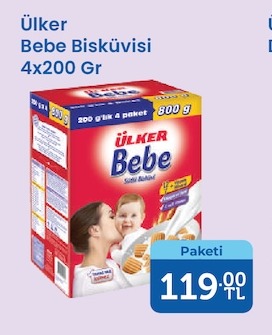 Ülker Bebe Bisküvisi 4X200 Gr