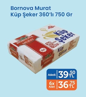 Bornova Murat Küp Şeker 360'Lı 750 Gr