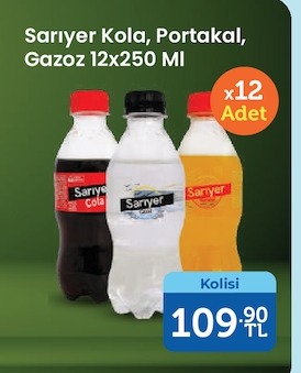 Sarıyer Kola, Portakal, Gazoz 12X250 Ml