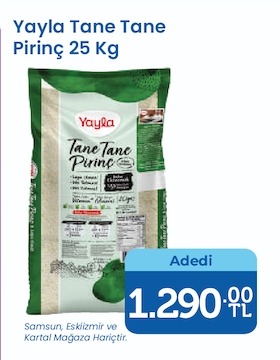 Yayla Tane Tane Pirinç 25 Kg