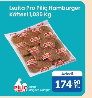 Lezita Pro Piliç Hamburger Köftesi 1,035 Kg