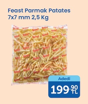 Feast Parmak Patates 7X7 Mm 2,5 Kg