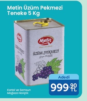 Metin Uzum Pekmezi 5 Kg