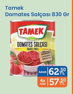 Tamek Domates Salçası 830 Gr