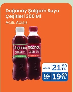 Doğanay Şalgam Suyu Çeşitleri 300 Ml
