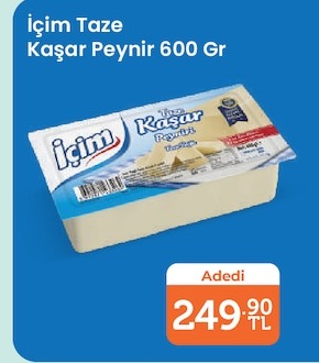 İçim Taze Kaşar Peynir 600 Gr