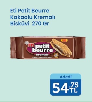 Eti Petit Beurre Kakaolu Kremalı Bisküvi 270 Gr