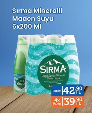 Sırma Mineralli Maden Suyu 6X200 Ml