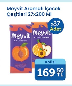 Meyvit Aromalı İçecek Çeşitleri 27X200 Ml