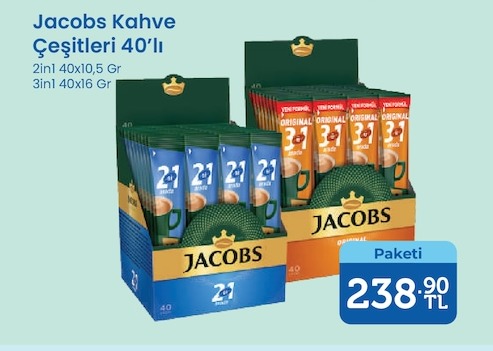 Jacobs Kahve Çeşitleri 40'Lı 2In1 40X10,5 Gr & 3In1 40X16 Gr