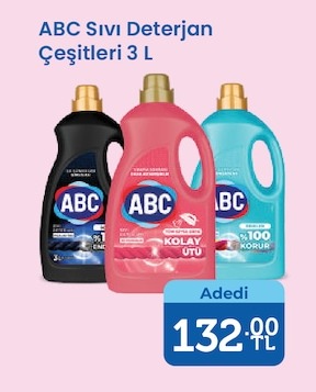 Abc Sıvı Deterjan Çeşitleri 3 L