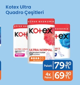 Kotex Ultra Quadro Çeşitleri