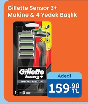 Gillette Sensor 3+ Makine & 4 Yedek Başlık