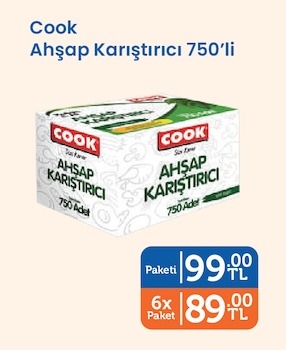 Cook Ahşap Karıştırıcı 750 Adet