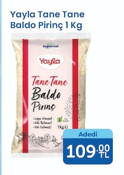 Yayla Tane Tane Baldo Pirinç 1 Kg