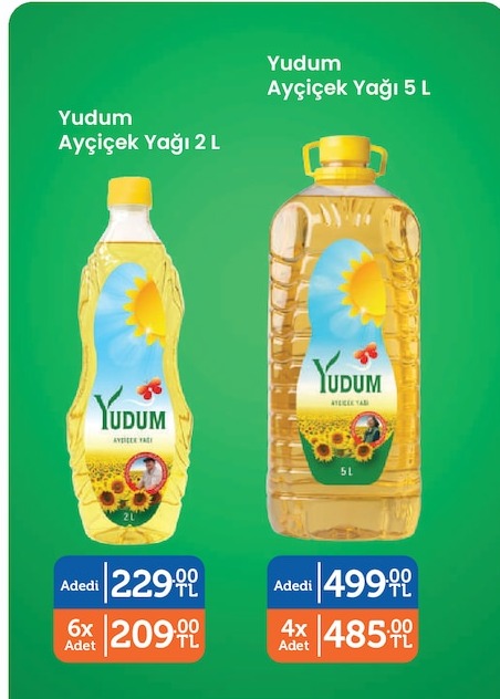 Yudum Ayçiçek Yaği 2 L