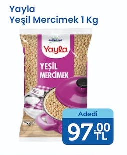 Yayla Yeşil Mercimek 1 Kg