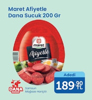 Maret Afiyetle Dana Sucuk 200 Gr