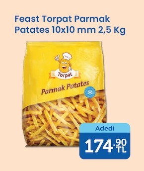 Feast Torpat Parmak Patates 10X10 Mm 2,5 Kg